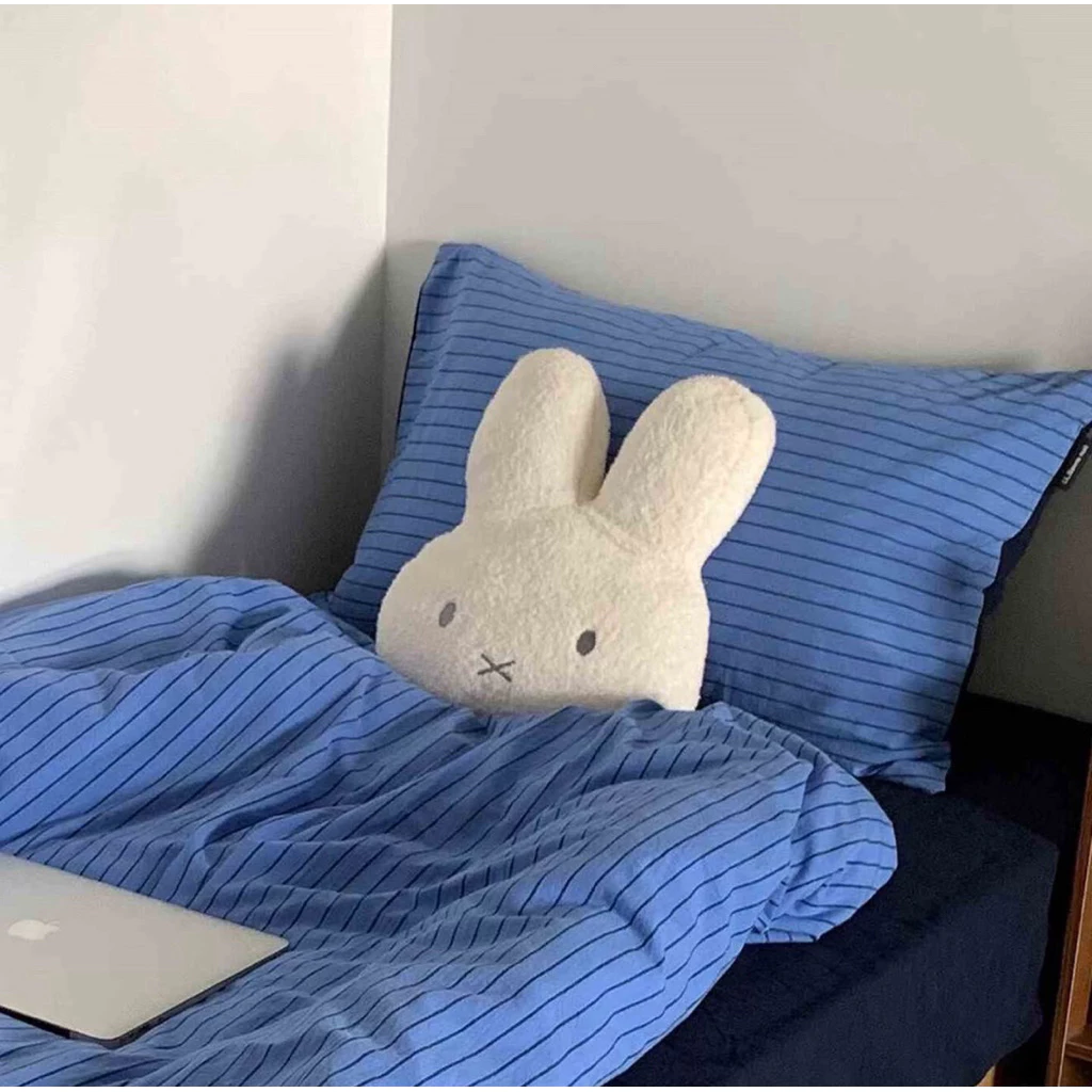 ผ้าปูที่นอนลายทางรัดมุม สีน้ำเงิน Sky Rabbit thumbnail 5