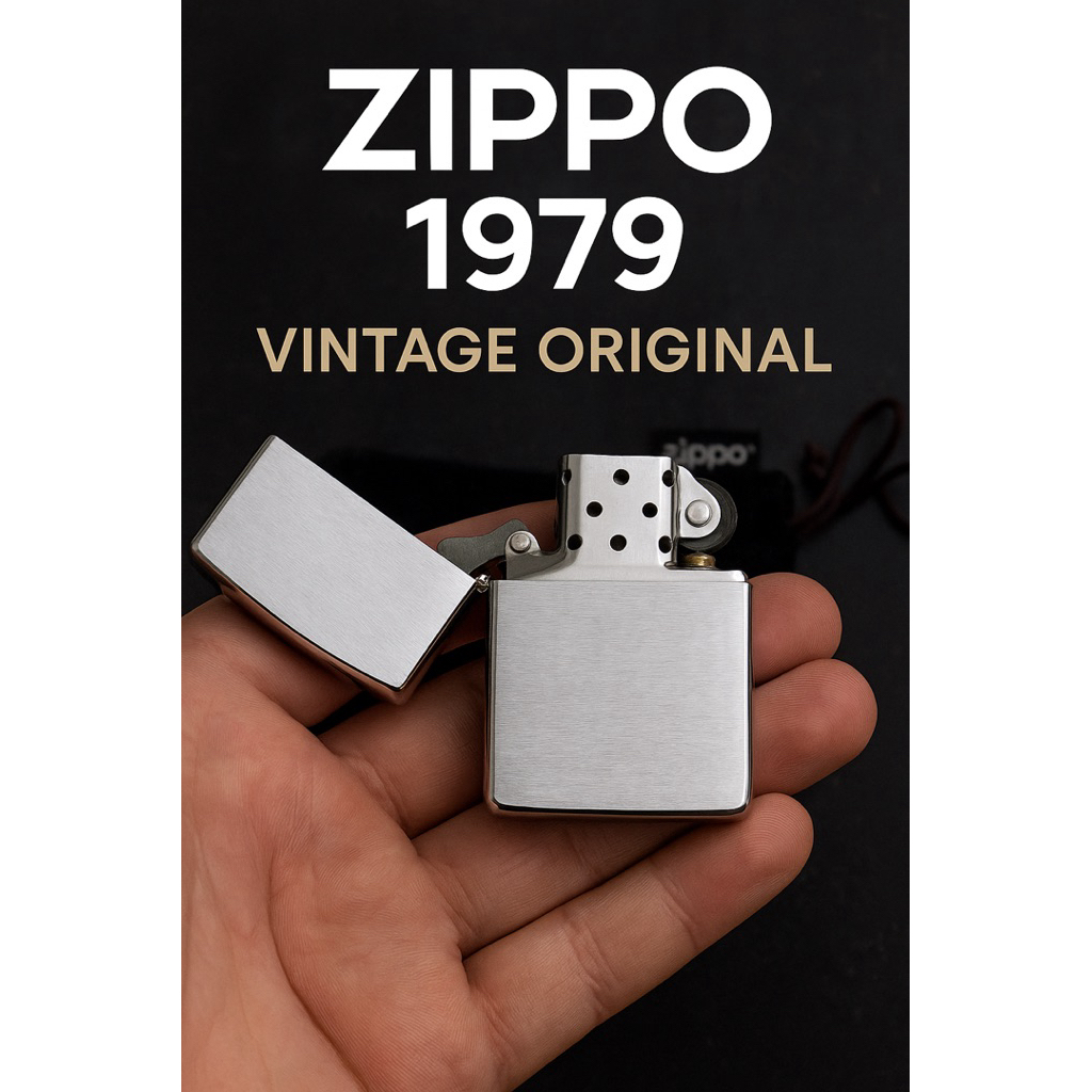 Zippo 1979 ของแท้ 🇺🇸 วินเทจยุค 70s สภาพดี พร้อมซองผ้าแท้ | Zippo USA แท้ 100% สะสมได้ เสียงกริ้งแน่ๆ