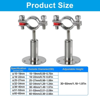 แคล้มป์รัดท่อ สแตนเลส stainless steel bracket clamp ปรับได้ 30-50 มม. อุปกรณ์คลิปหนีบท่อน้ํา สเตนเลส 304 เข็มขัดรัดท่อ