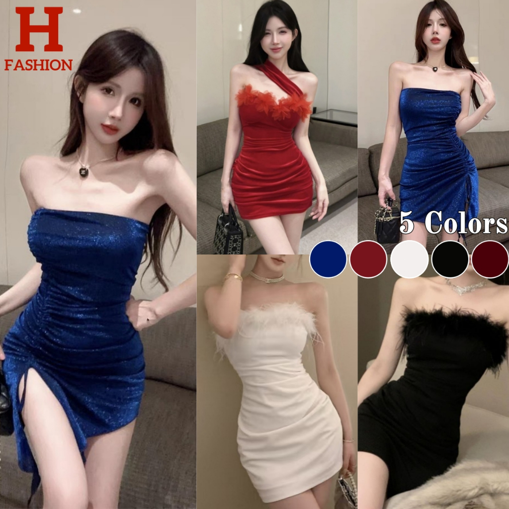 Hot fashion thai~พร้อมที่จะส่งมอบประกายชุดซาตินสีน้ำเงินดูดีมาก "FY2796"