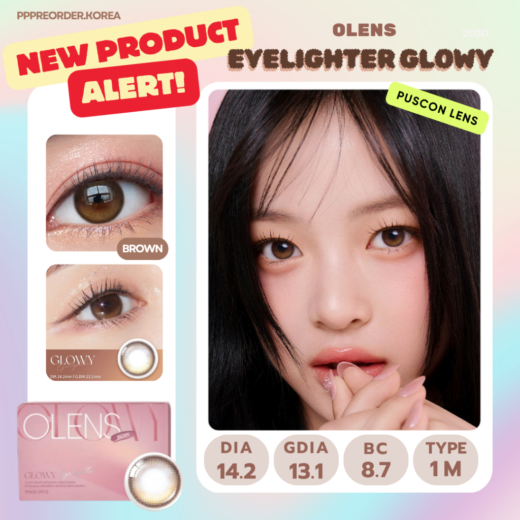 พร้อมส่ง ✨ Olens glowy brown รายเดือน ตาหวานเป็นประกาย