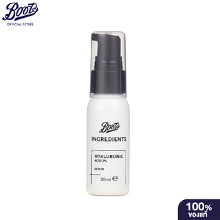 Boots Ingredients Hyaluronic Acid 2% Serum 30 Ml บู๊ทส์ อินกรีเดียนส์ ไฮยาลูโรนิค แอซิด 2% เซรั่ม 30 มล.