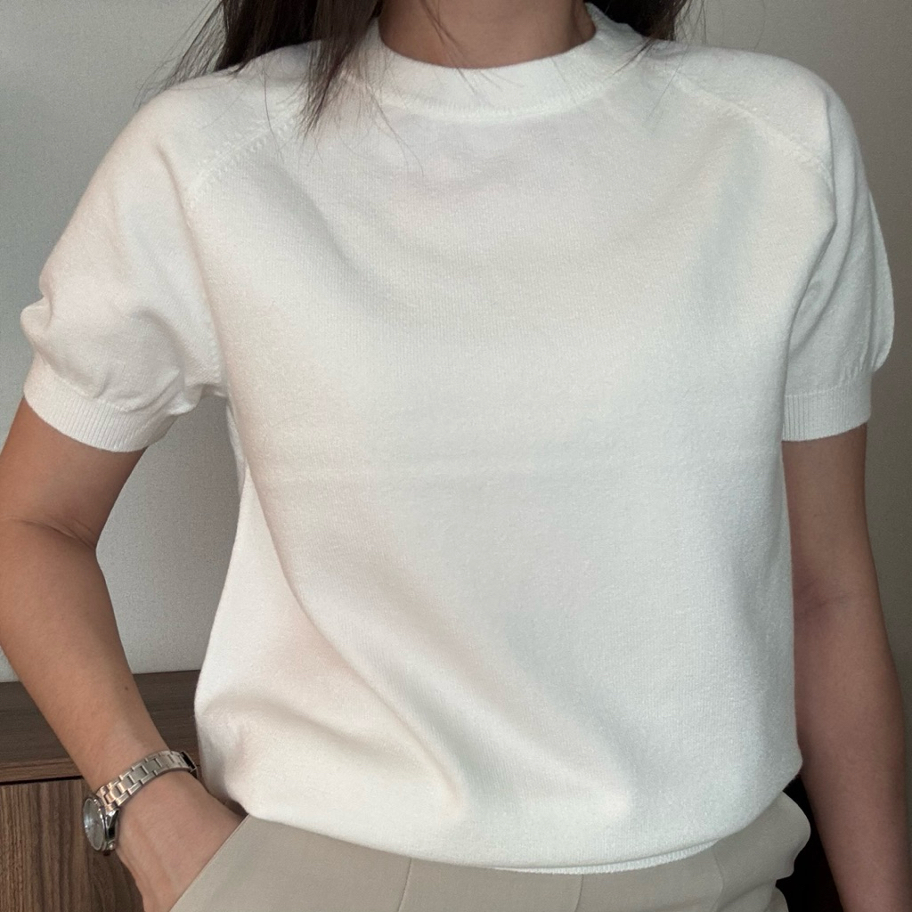 Jolie Knit Top เสื้อไหมพรม แขนสั้น basic style