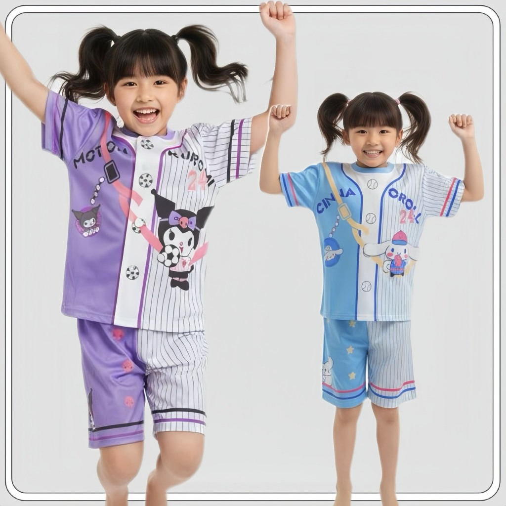 MC108 ชุดเชตเสื้อ+กางเกง พิมพ์ลายการ์ตูนสุดน่ารัก ใส่สบาย ชิลๆ มีสองลายให้เลือก (เป็นแบบกางเกงนะคะ)