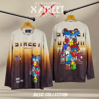 [พร้อมส่งจากไทย] namsap XStreet TeddyBearBrick หมีแขนยาว เสื้อยืดแฟชั่นUnisex คอกลมแขนยาว ผ้าไมโครฯพิมพ์ซับลิเมชั่น