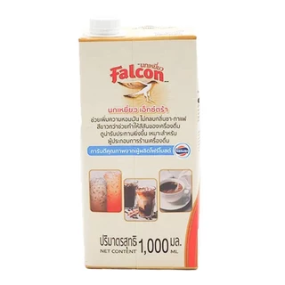 Exp: 05/12/2026 (ยกลัง) Falcon ตรา นกเหยี่ยว เอ็กซ์ตร้า ผลิตภัณฑ์นม สูตรเข้มข้น สำหรับเครื่องดื่ม ขนาด 1000มล.x12กล่อง