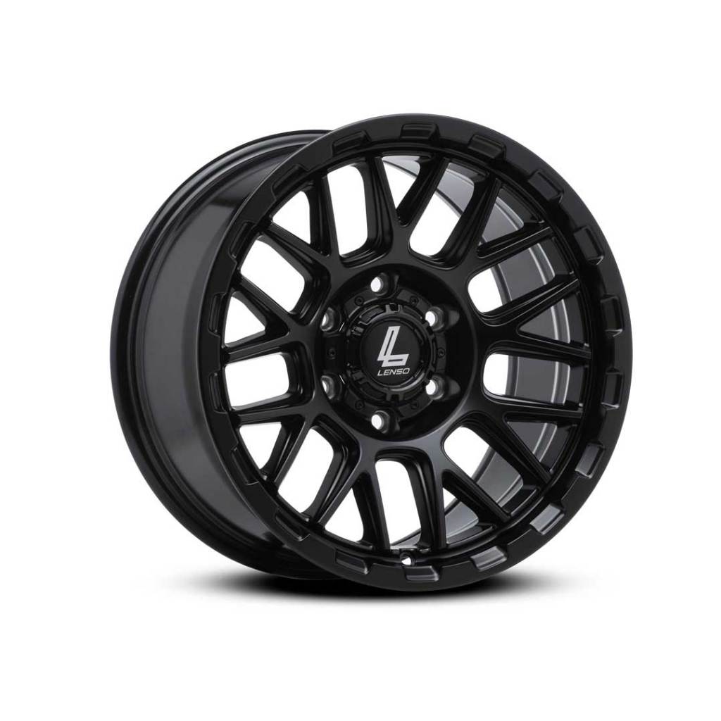 ล้อเลนโซ่ LENSO รุ่น MX CEZAR ขอบ 17 กว้าง 9 นิ้ว ออฟ+12 สี MKW (ดำด้าน) ราคาต่อวง