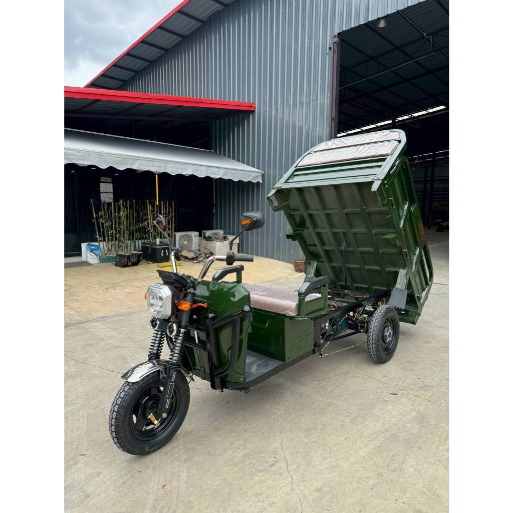รถบรรทุกสามล้อไฟฟ้ารุ่น TTR ยกดั้มได้ มอเตอร์ 1,500 w แบตเตอรี่ 20ah 72v ประกอบพร้อมขับ มีสอนใช้งาน
