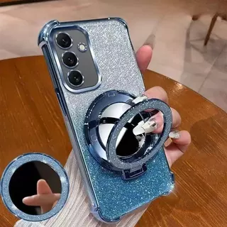 เคสกากเพชร+ขา สำหรับ Samsung A07 A17 A06 A36 A56 A16 A55 A03S A02S /S25FE S24FE เคสกันกระแทกพร้อมขาตั้ง