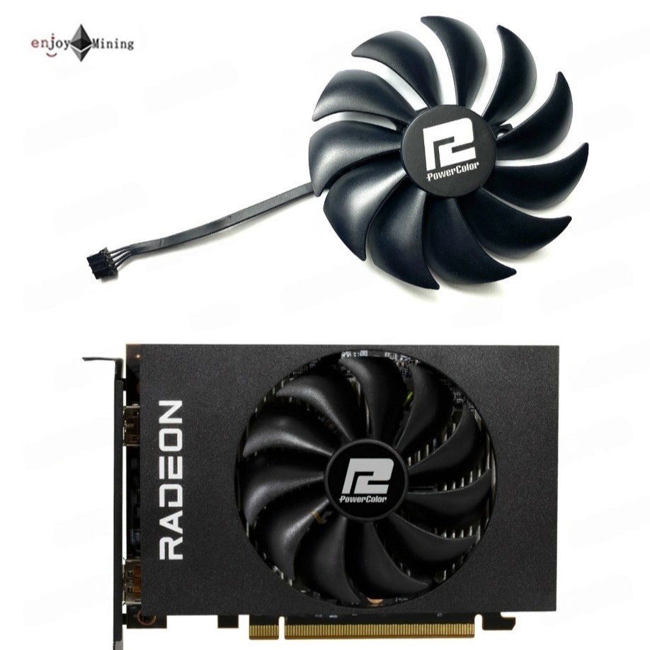 พัดลมการ์ดจอ POWERCOLOR RX 6400 6500XT ITX graphics card cooling fan