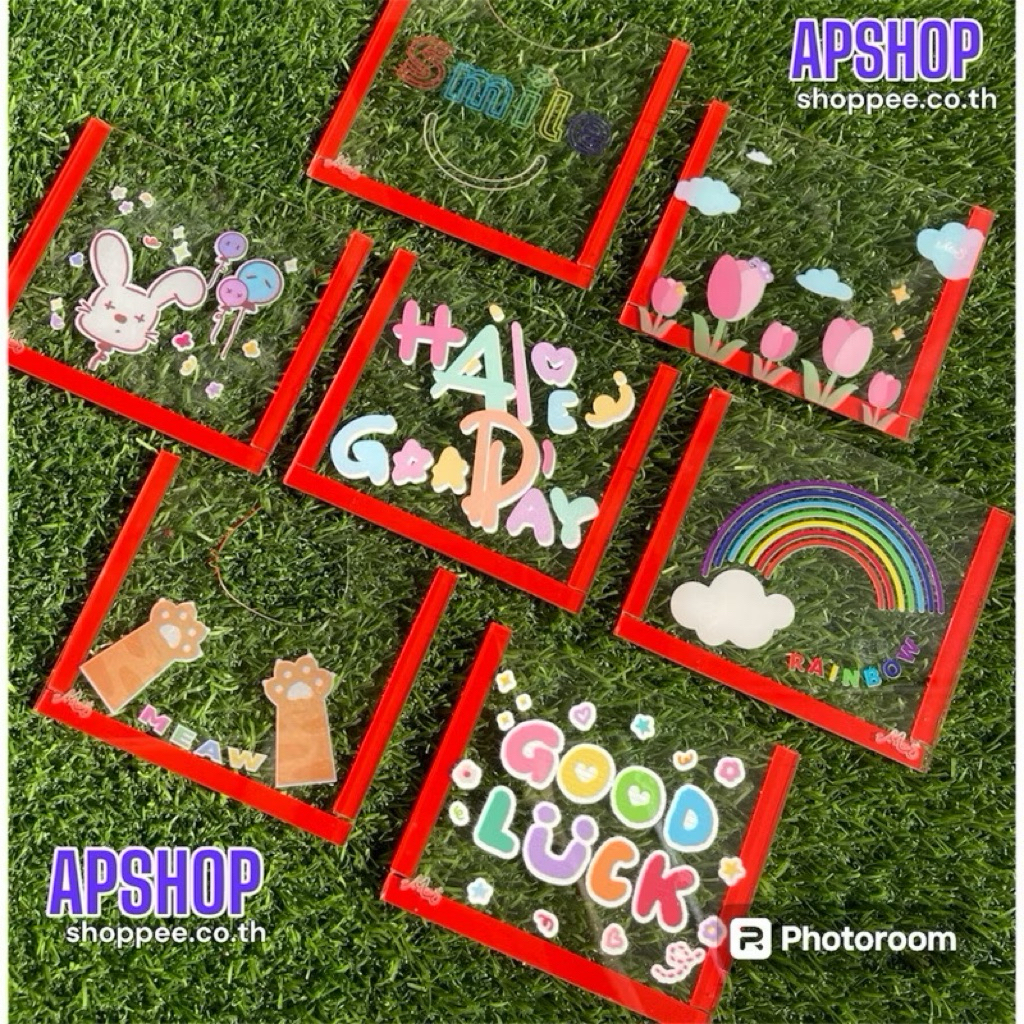 a.p.racing กรอบป้ายติดภาษีรถยนตร์อะคลิลิค ถูกที่สุด แบบใส กาวใส ไร้ขอบ คุณภาพดี ติดตั้งง่าย