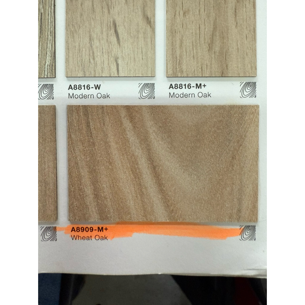 แผ่นโฟเมก้า A 8909 m  Arborite ลายไม้ ขนาด 120x 240 ซม หนา 0.7  มิลลิเมตร ใช้ติดผนัง งานเฟอร์นิเจอร์