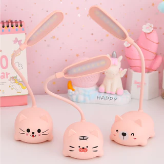 โคมไฟตั้งโต๊ะ LED ชาร์จผ่าน USB พกพาสะดวก แบตเตอรี่ในตัว ไฟนุ่มตา สำหรับอ่านหนังสือและทำงาน แถมสายชาร์จ