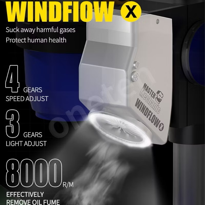 Mechanic WindFlow X Fume สกัดเครื่องมือกล้องจุลทรรศน์เมนบอร์ด PCB ซ่อมบัดกรีการสูบบุหรี่สกัดควันพัดลมดูดอากาศ