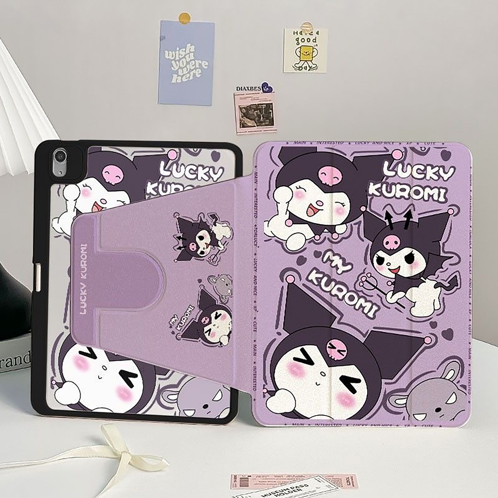 ⚡พร้อมส่ง⚡เคสไอแพด Gen10 Gen12 Gen11 Air8 11/13 ที่ใส่ปากกา คุโรมิ เคสiPadหมุน 360°Air7 Air6 Gen9/8