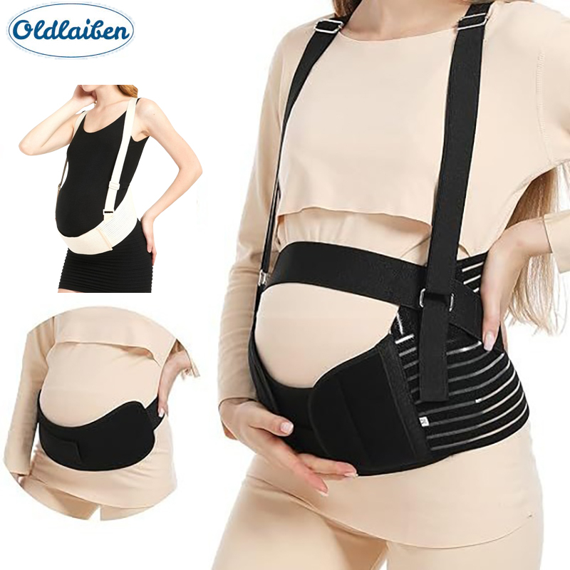 Oldlaiben [สำหรับคุณแม่ตั้งครรภ์] เข็มขัดพยุงท้อง บรรเทาปวดหลัง ใส่สบาย ปรับขนาด 70-140 ซม.