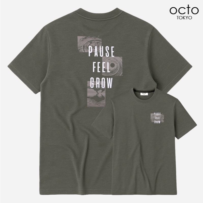 เสื้อยืด octoTOKYO ลาย Pause | คอกลม แขนสั้น ผ้า Cotton 100% ใส่สบาย
