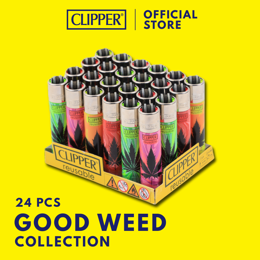 ไฟแช็ค คลิปเปอร์ Clipper Lighters Good W Collection (แพ็ค 24 ชิ้น) ไฟแช็คเติมแก๊สได้ จุดไฟให้แสงสว่างแบบพกพาสะดวก