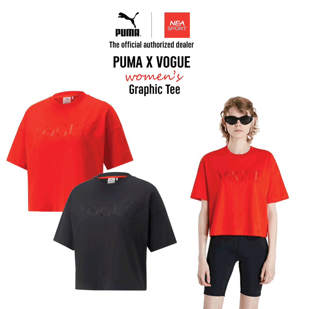 [ลด20% เก็บโค้ด 20XTRA1000] PUMA x VOGUE Women's Graphic Tee เสื้อยืดผู้หญิง