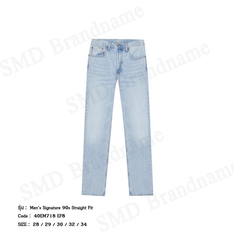 Calvin Klein Jeans กางเกงยีนส์ผู้ชาย รุ่น Men's Signature 90s Straight Fit Code: 40EM718 EF8