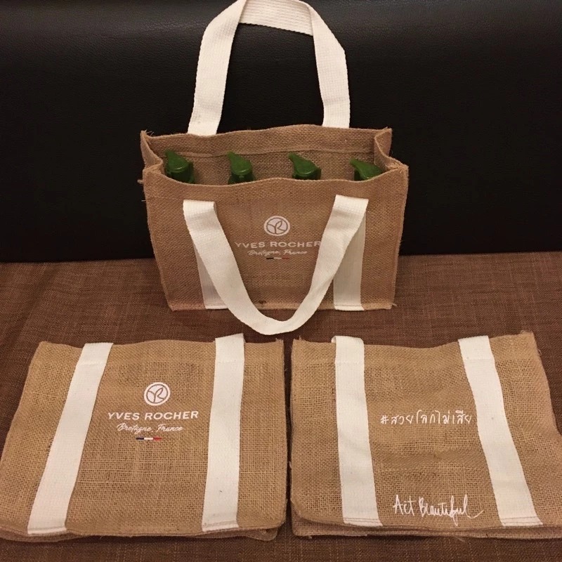 Yves Rocher Act Beautiful Bag Size S อีฟ โรเช กระเป๋าผ้า  กระเป๋าสะพายพาดลำตัว