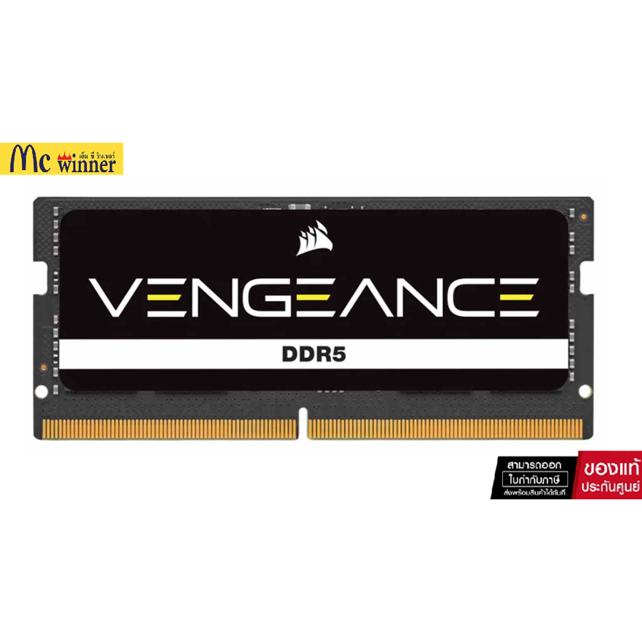32GB(32GBx1)DDR5 5600MHz SO-DIMM RAM (หน่วยความจำ) CORSAIR VENGEANCE DDR5 SODIMM-CL48 CMSX32GX5M1A56