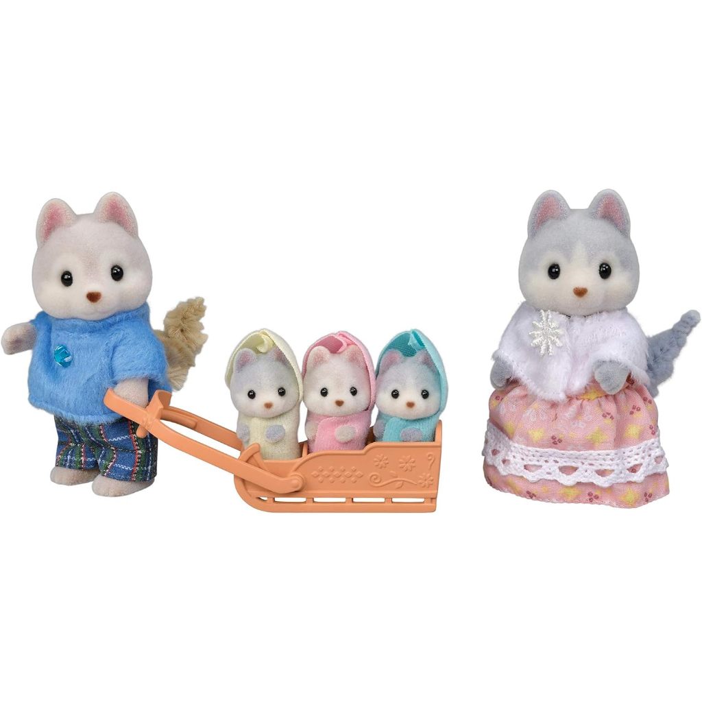 ของเล่น ตุ๊กตา Sylvanian Families ฮัสกี้แฟมิลี่ Sylvanian Families Husky Family FS-41 Toy Doll Set