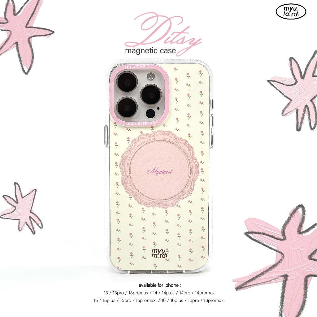 myutarot เคสมือถือ กันกระแทก เคสแม่เหล็ก Magnetic  สำหรับไอโฟน ลาย Disty เคสน่ารัก เคสแบรนด์ไทย