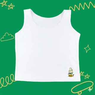 เสื้อกล้ามเด็กผู้หญิงสีขาว(เเพค 5ตัว)เนื้อผ้า นิ่ม ซับเหงื่อแห้งง่าย ระบายอากาศได้ดี