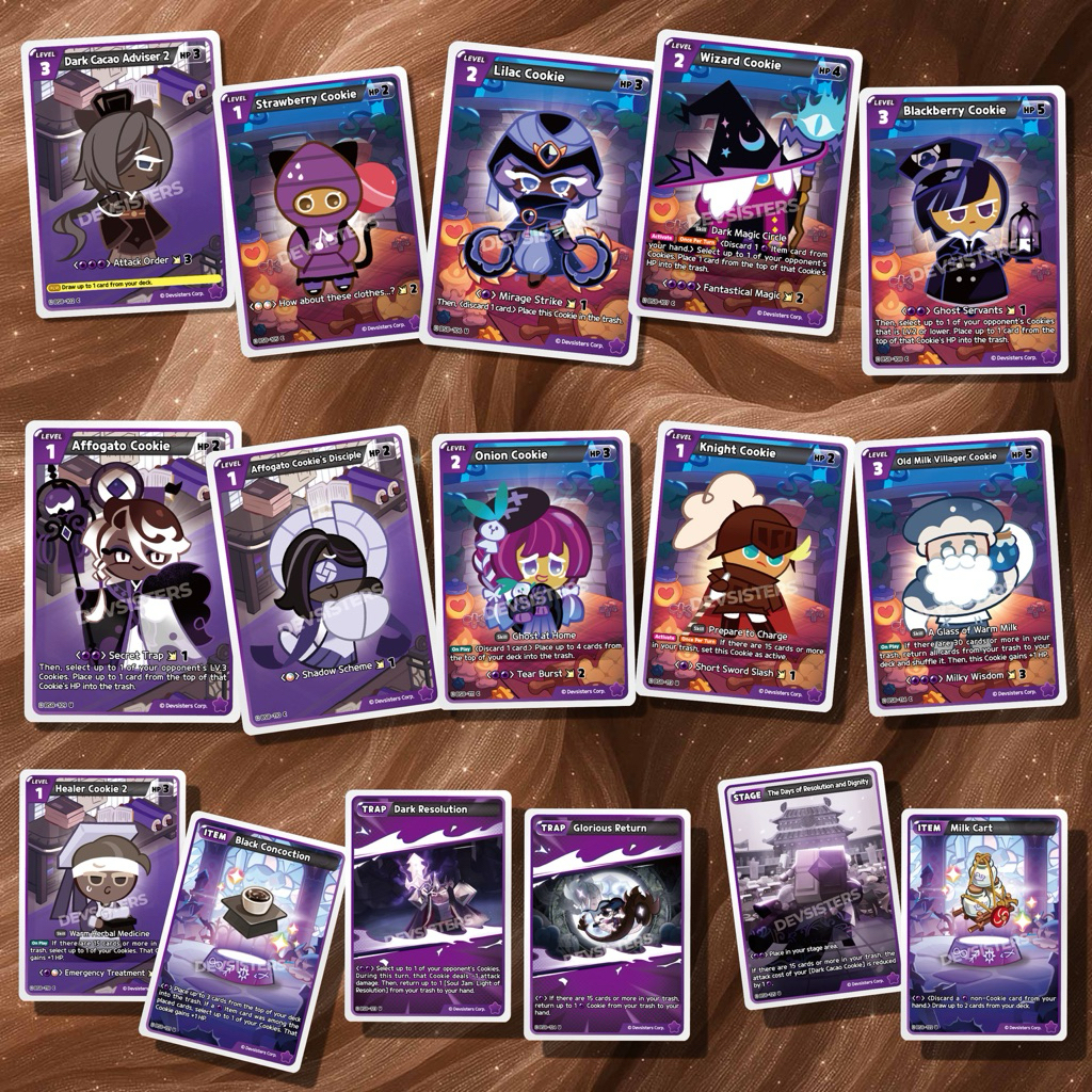 CookieRun ชุด Bs8 ระดับ C,U สีม่วง ( Eng Ver. )