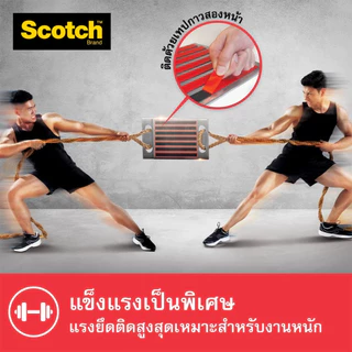 เทปกาวสองหน้า แรงยึดสูง #414 EXTREME Tape 3M Scotch ใช้ได้ทั้งภายในและภายนอกอาคาร (จำนวน1ม้วน)