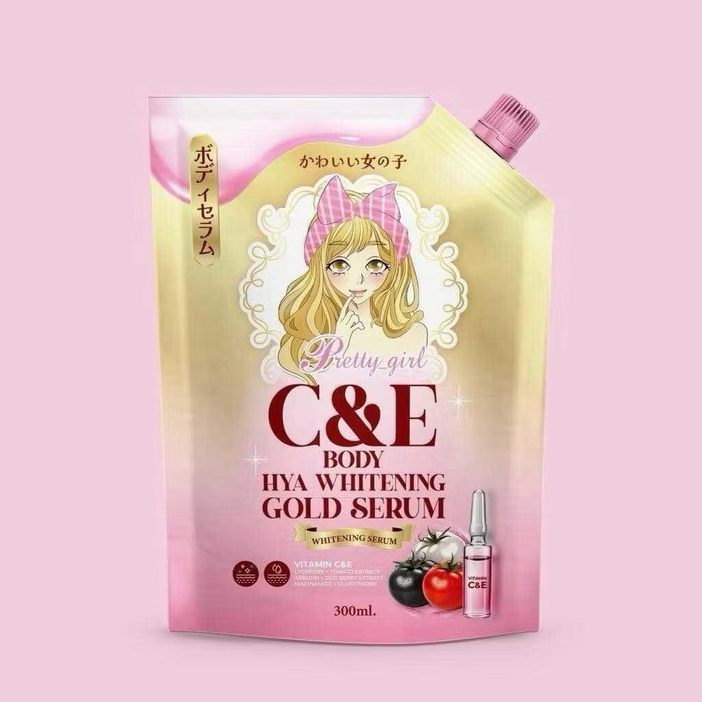 เซรั่มพริตตี้เกิร์ล pretty girl C&E serum hyaluronate whiteening body serum