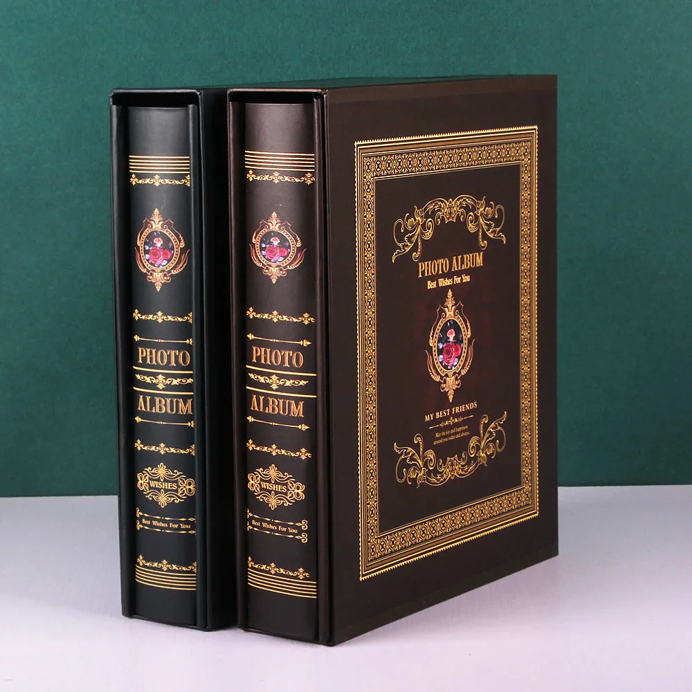 （COD）อัลบั้มรูปครอบครัว 4x6 นิ้ว อัลบั้มรูป แบบสอด เก็บได้ 200 รูป อัลบั้มรูป อัลบั้มการ์ด มีมุมโลหะป้องกัน