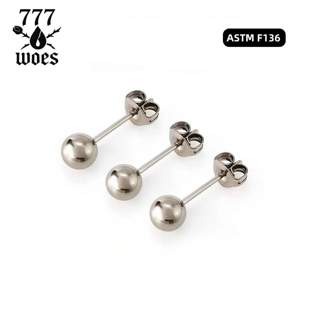 เกรดแพทย์ไทเทเนียมG23ต่างหูล็อกแบบผีเสื้อปลอดภัยต่อผิวไม่แพ้ใส่นอนได้เหมาะสำหรับบูชรูหูแบบพื้นฐาน