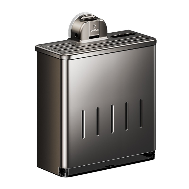 Household kitchen suction cup knife rack and storage rack, multi-functional kitchen storage rack (in