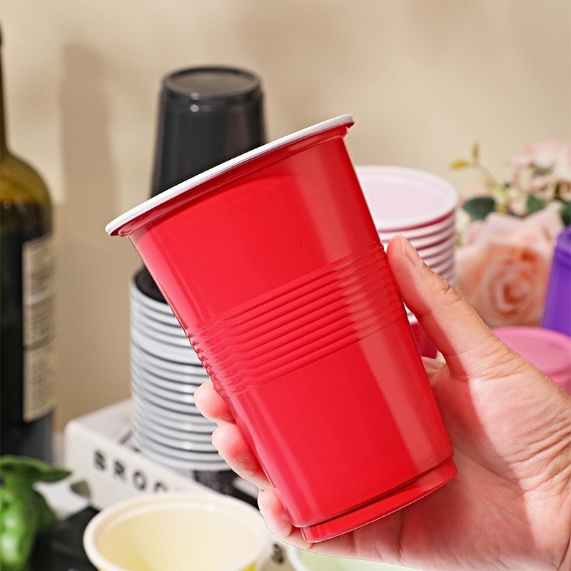 แก้วพลาสติกใช้แล้วทิ้ง สำหรับงานเลี้ยง ปาร์ตี้ 16oz #Z271-C