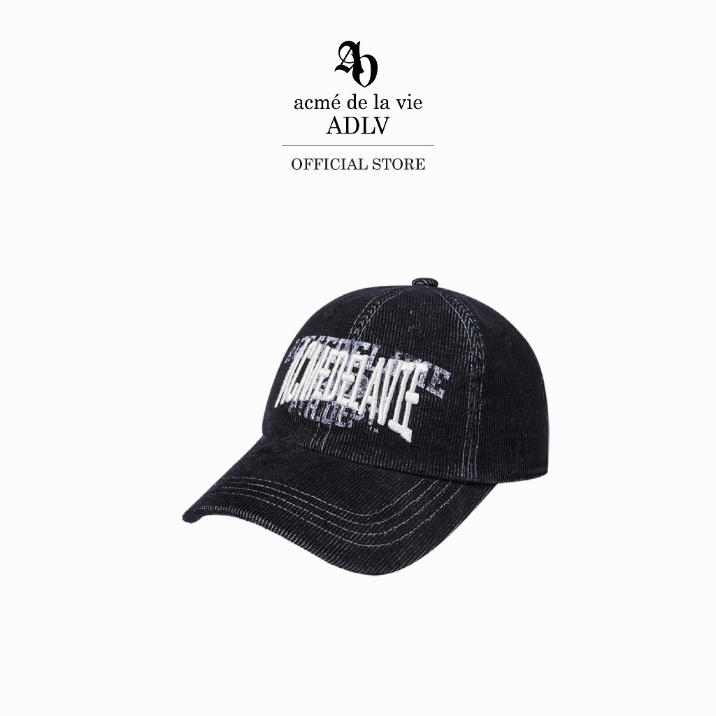 ADLV [acme de la vie] หมวก Corduroy Stitch Point Ball Cap Black (50041SSPCAU_H5BKXX)