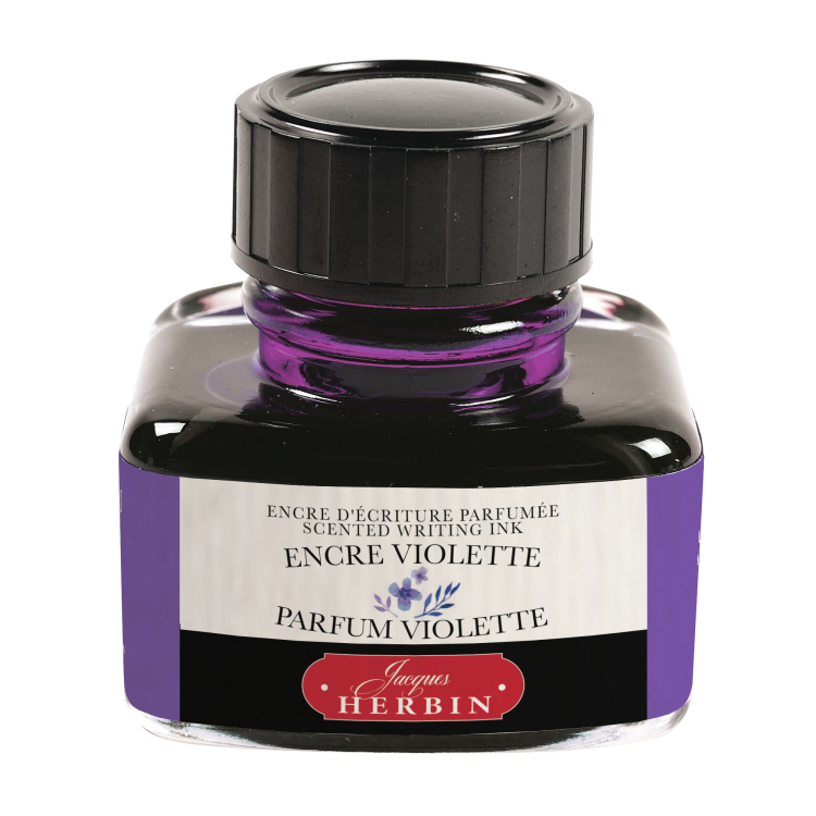 J HERBIN Perfumed ink 30ml Violet fragance Violet (C13777T) / หมึกปากกาหมึกซึม สีม่วง กลิ่นดอกไวโอเล็ต แบรนด์ J HERBIN