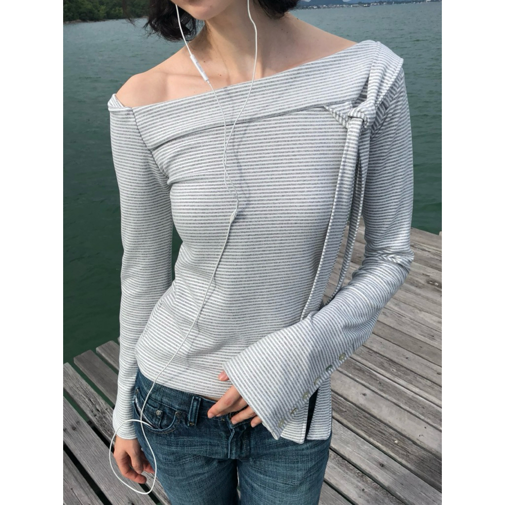 SLEEPY MURPHY | MALE LOOP TIE LONG SLEEVE BLOUSE