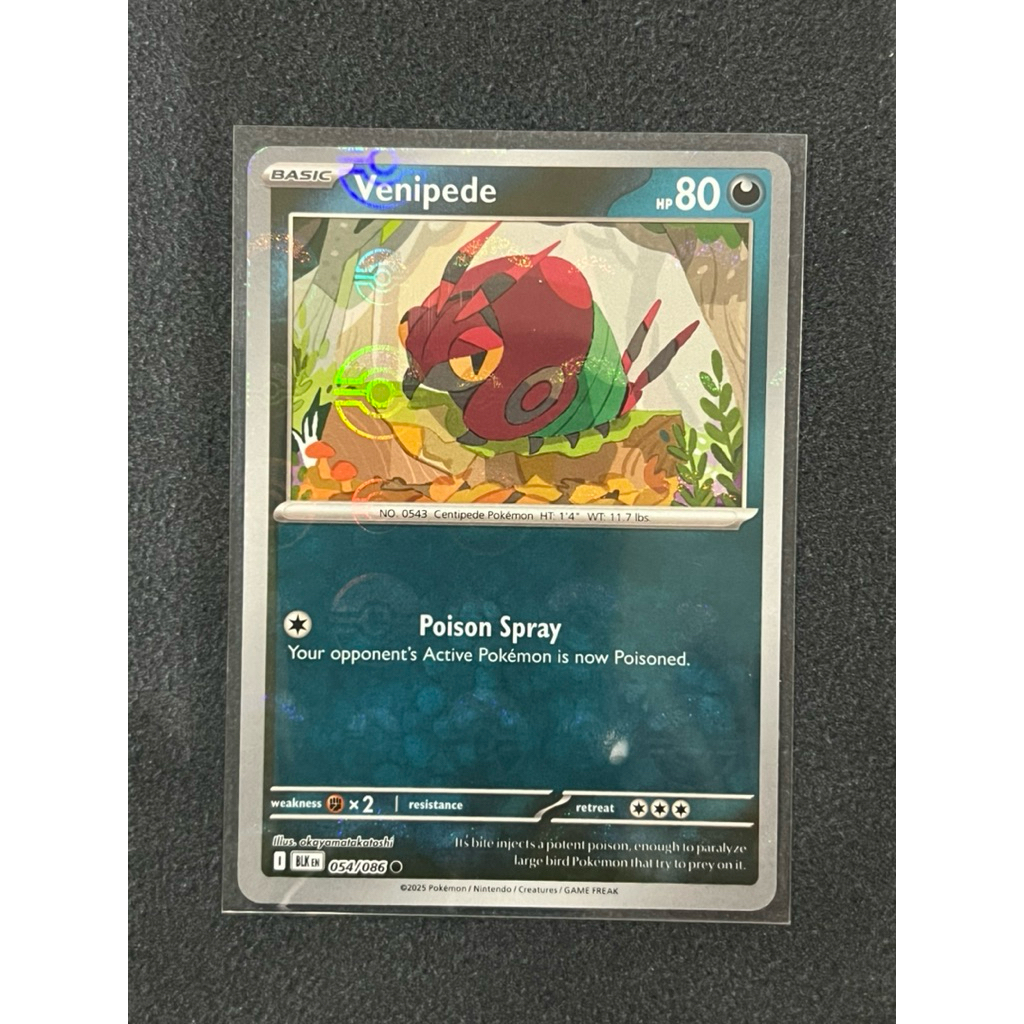 Pokemon card Venipede-Poke ball