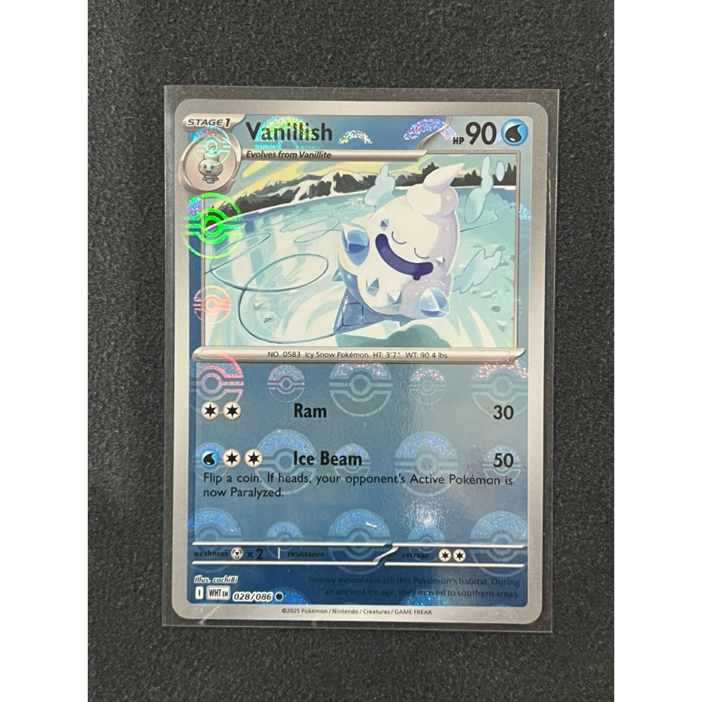 Pokemon card Vanillish-Poke ball