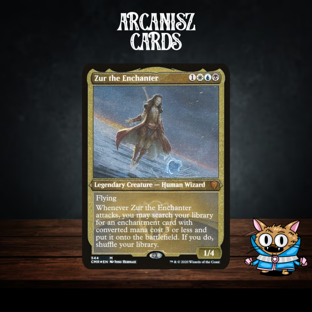 Zur the Enchanter Etched FOIL (การ์ดฟอย) การ์ด Magic The Gathering Commander Legends