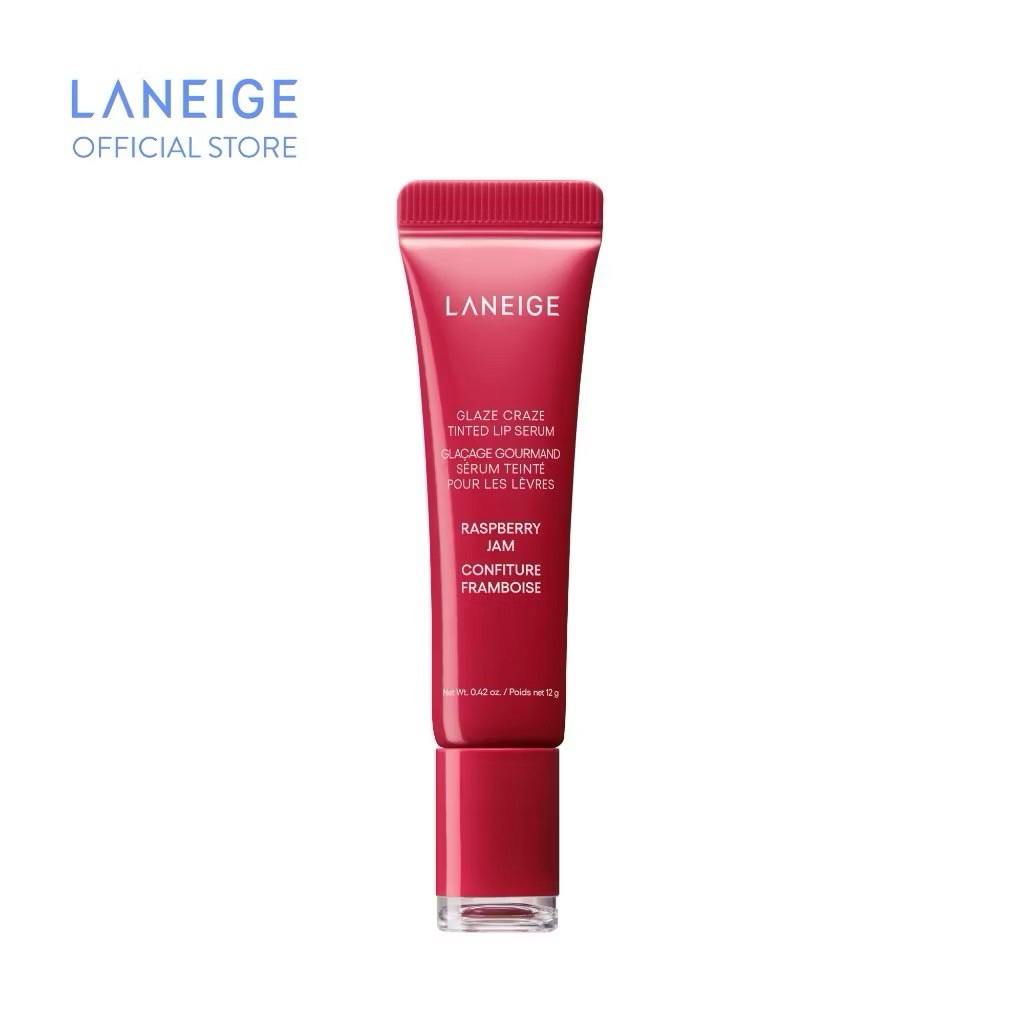 ของแท้ พร้อมส่ง Laneige #raspberryjam Glaze Craze Tinted Lip Serum 12g