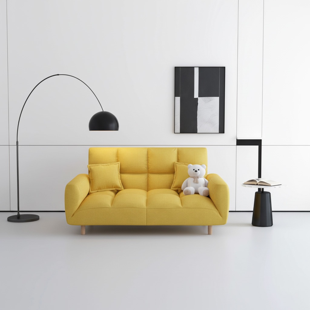 ins style Sofaโซฟาปรับนอน ปรับนอนได้ 5 ระดับ มาพร้อมหมอนอิงเข้าเซต 2 ใบ(SF4)