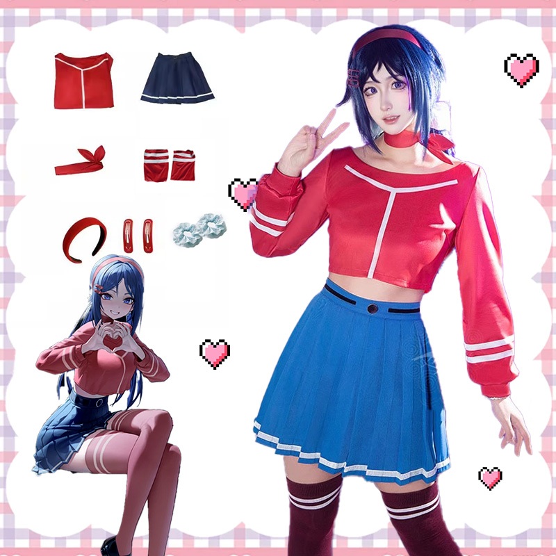 พร้อมส่ง✨✨Miside Mita Cosplay Miside Mita  Steam Mita miside Game แฟนอิเล็กทรอนิกส์ JK คอสเพลย์เครื่