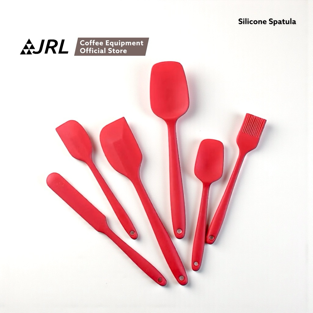 SET Spatula พายซิลิโคน ที่ปาดเค้ก แปรง ไร้รอยต่อ จำนวน 6 ชิ้น (สีดำ) เนื้อหนา อย่างดี