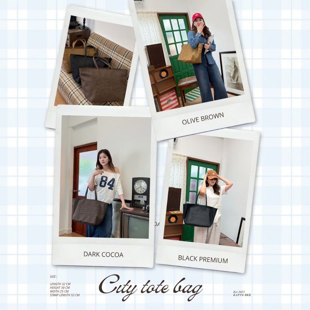 KAPPABKK City Tote Bag Embossed Logo กระเป๋าสะพายไหล่ไซส์ใหญ่สะใจ โลโก้นูนสุดเท่ - รูปที่ 5