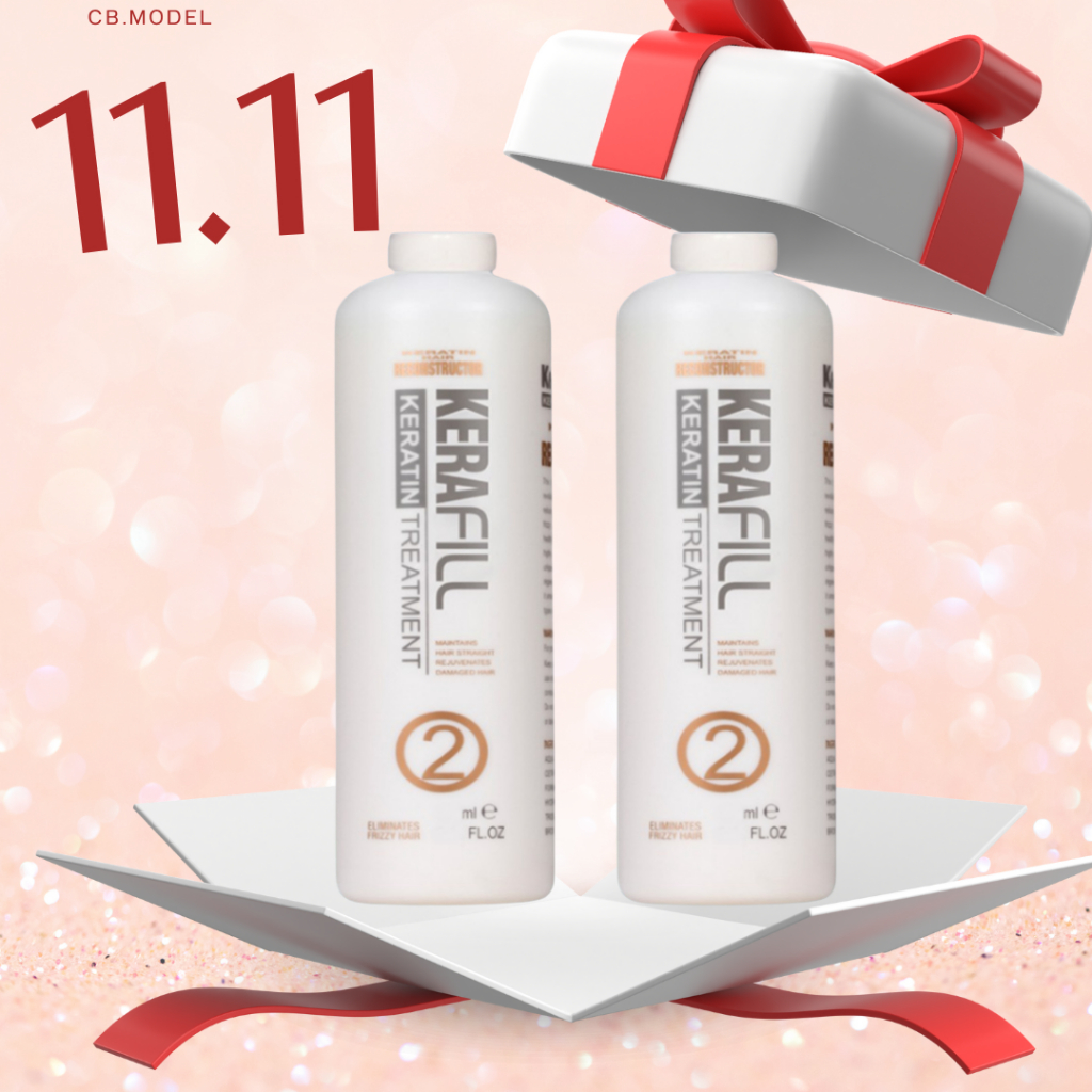 Kerafill Keratin Treatment เบอร์ 2 ครีมสีม่วงและสีเหลือง ของแท้100%