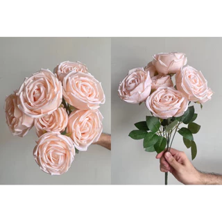มาใหม่ กุหลาบขนาดกลาง 7ดอก รุ่นชาร์มมิ่ง ดอกกุหลาบปลอม ดอกไม้ปลอม