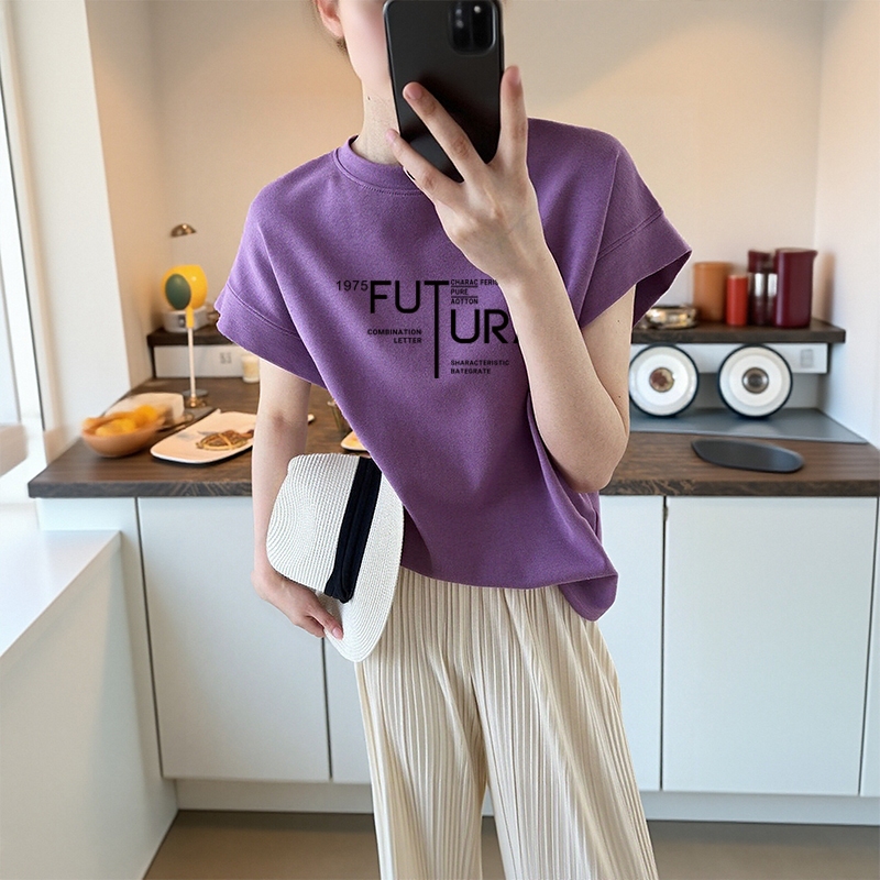 เสื้อยืดสวยๆผู้หญิงแฟชั่นใหม่ oversize เสื้อผ้าสาวอวบไซส์ใหญ่ เสื้อแขนกุดลําลองทรงหลวมสไตล์เกาหลีน่ารัก สตรีทวินเทจ 3XL